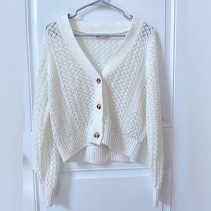 So White Cardigan Juniors Medium